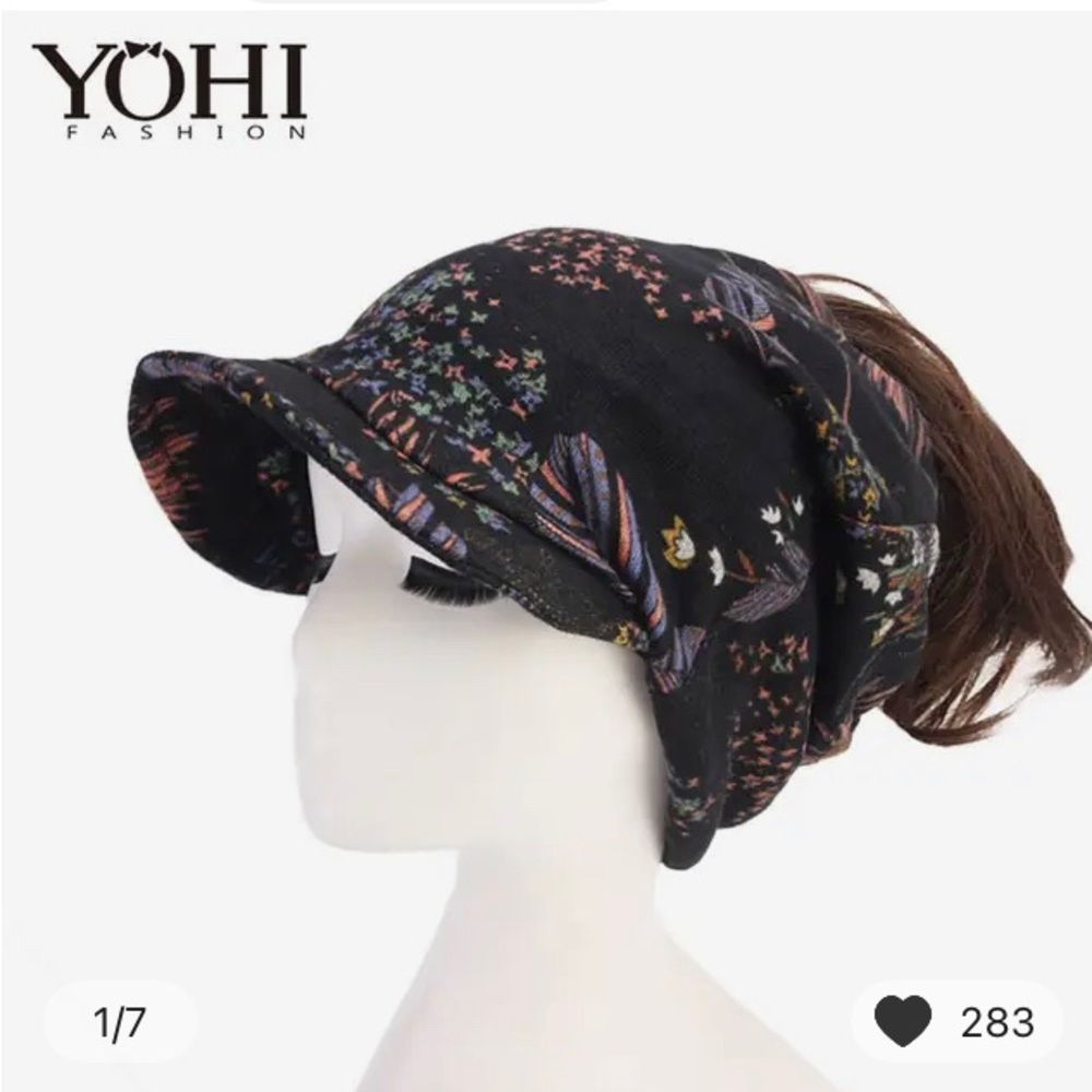 YOHI - New fashion warm winter pony tail cap